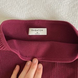Babaton sculpt knit cropped tube top